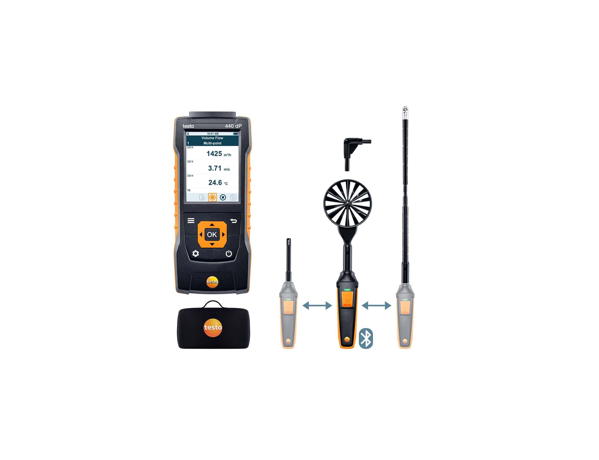 testo 440 delta P Air Flow ComboKit 2 with Bluetooth®